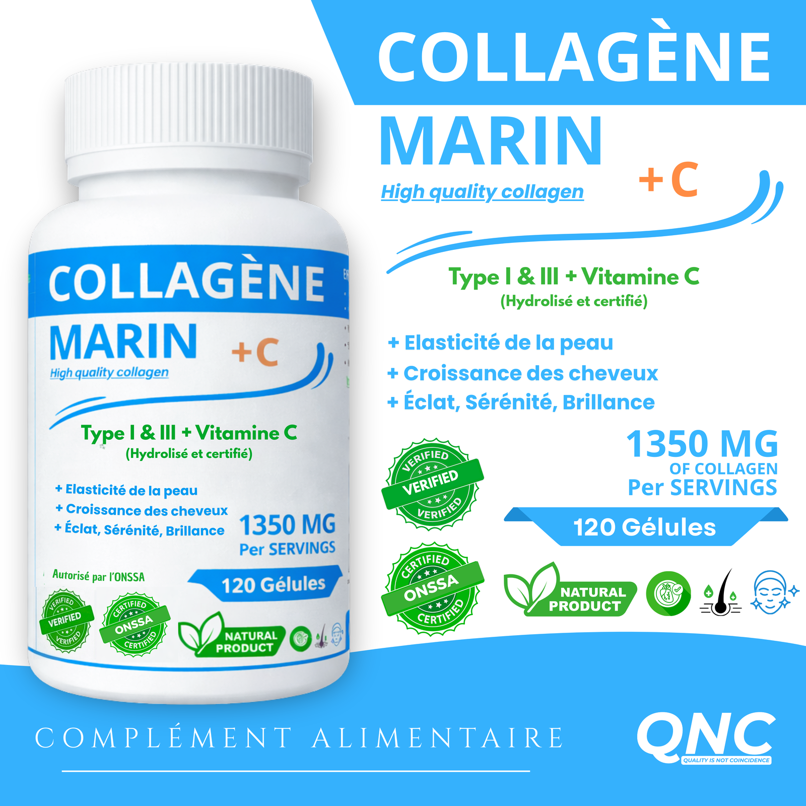 Étiquette Collagène Marin QNC